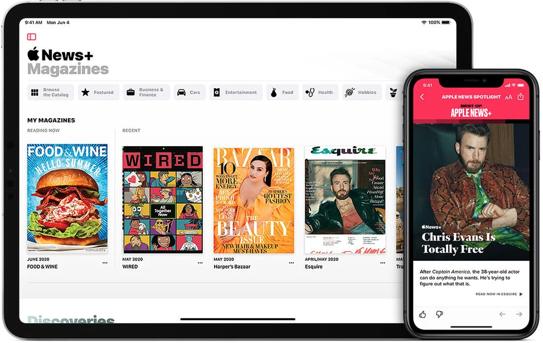 Apple News magazines and stories on iPad and iPhone